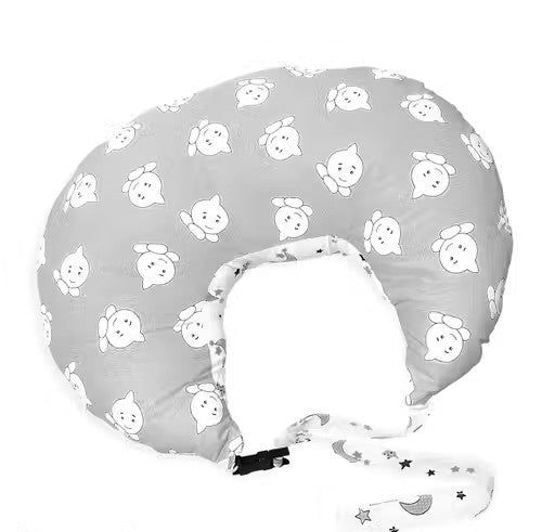 Breast Feeding & Nursing Pillow with Buckle Adjustment and Detachable Cover